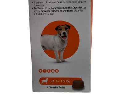 Bravecto Anti Tick And Flea Chewable Tablet 4.5 to 10kg Sale