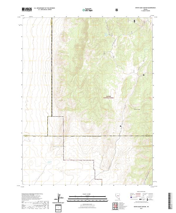 US Topo 7.5-minute map for White Sage Canyon NV Hot on Sale