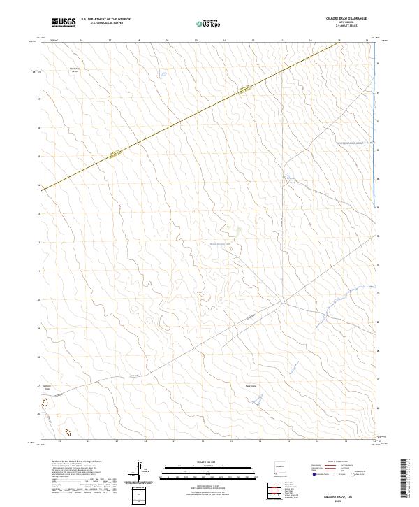 US Topo 7.5-minute map for Gilmore Draw NM For Discount