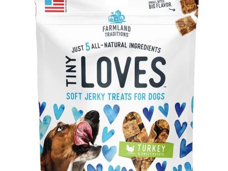 Farmland Traditions Tiny Loves Turkey & Sweet Potato Soft Jerky Dog Treats 6oz For Discount