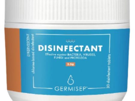 10% OFF: Germisep Effervescent Disinfectant Cleaning Tablets (2.5g x 30 tabs) Supply