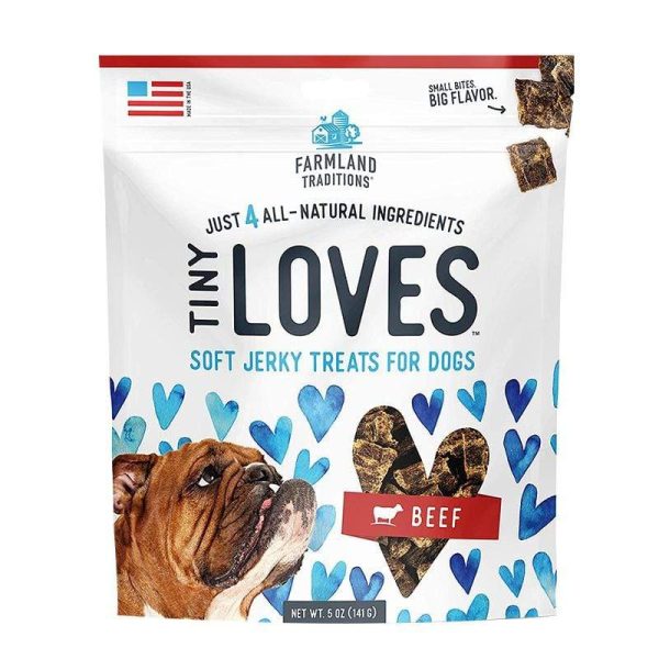 Farmland Traditions Tiny Loves Beef Soft Jerky Dog Treats 5oz (Exp 20 Apr 2022) Fashion